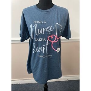 Simply Faithful by Simply Southern Nurse Fitted Tee Size Medium